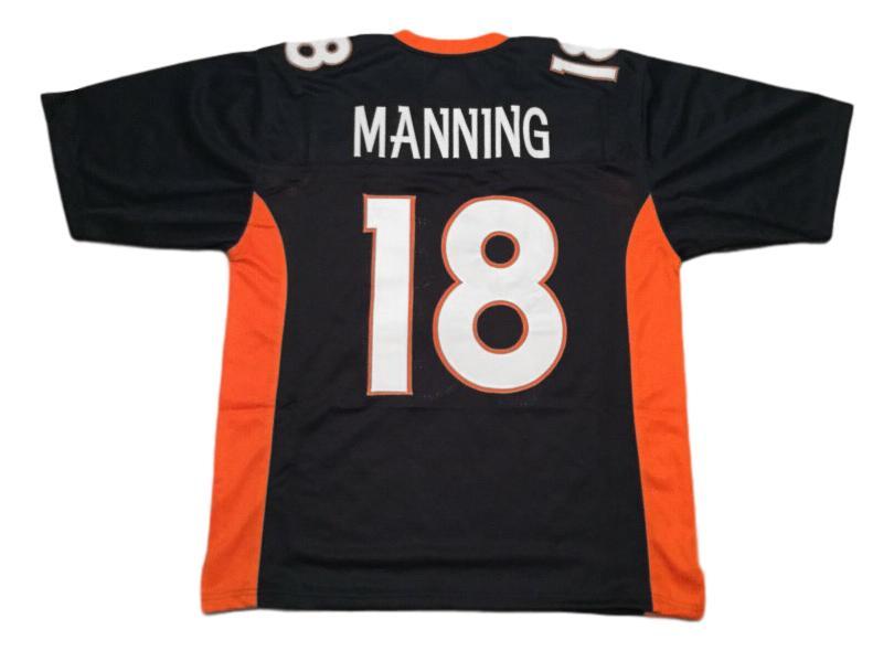 Peyton Manning CUSTOM STITCHED Unsigned Football Jersey Blue
