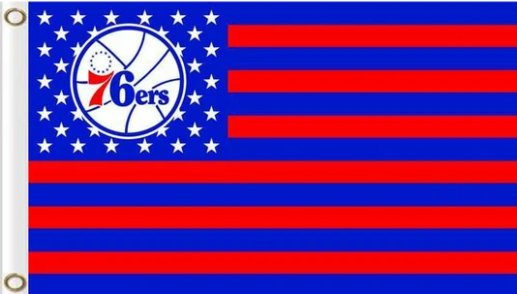 Philadelphia 76ers Star US Flag 3X5Ft Polyester Banner USA Digital Print