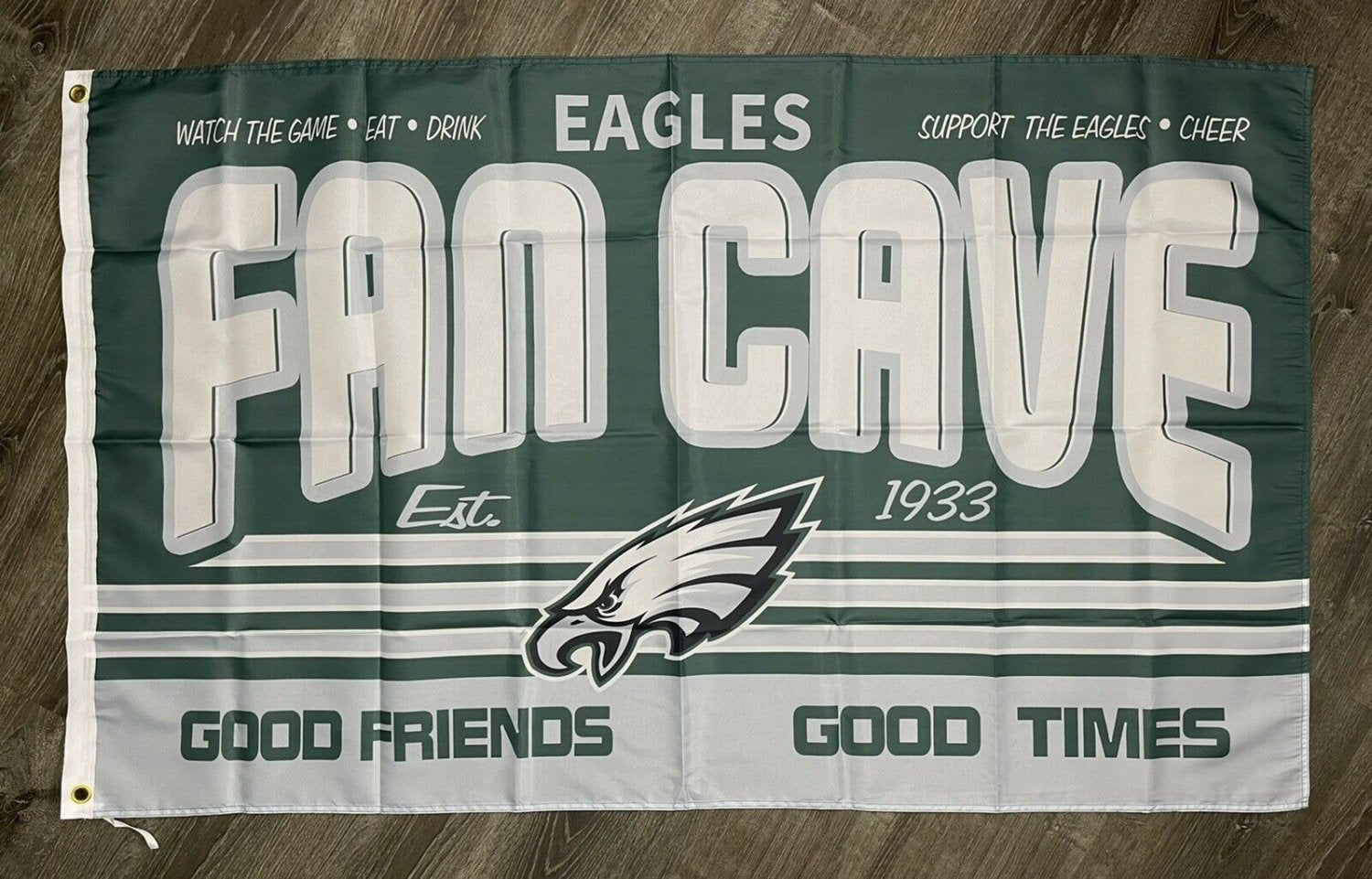 Philadelphia Eagles Fan Cave Flag 3x5 ft Sports Banner Man-Cave Garage Bar