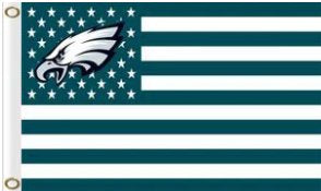 Philadelphia Eagles Star & Strips US Flag 3X5 Ft Polyester Banner USA 90x150cm