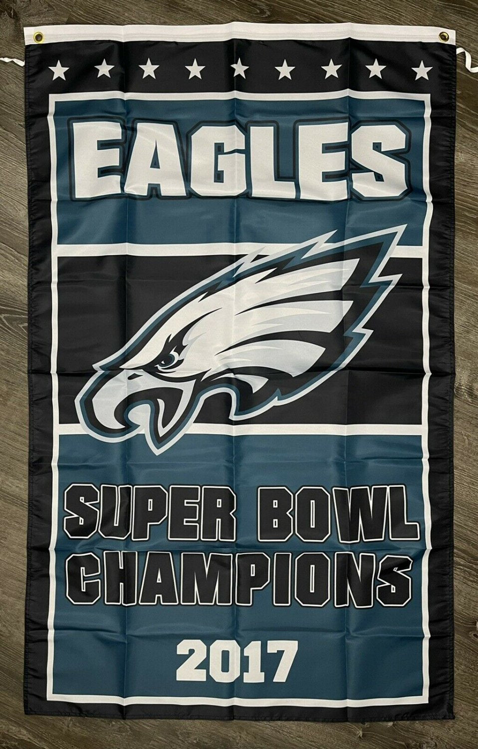 Philadelphia Eagles Vertical Super Bowl Championship Flag 3x5 ft Banner Man-Cave Bar