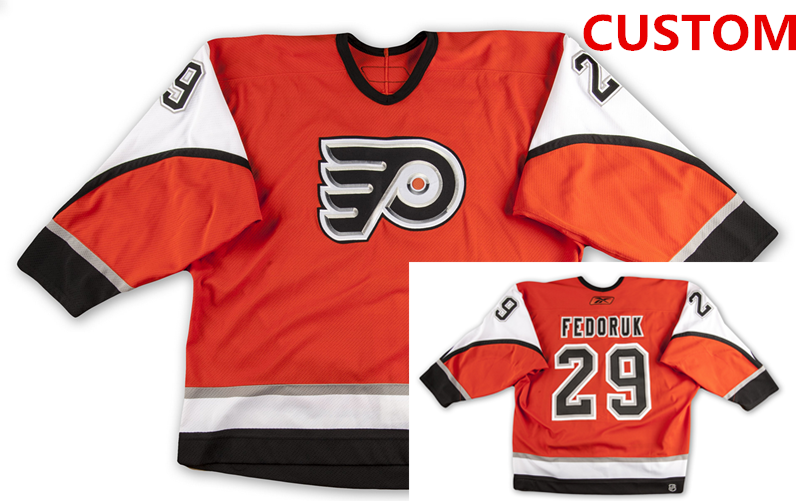 Philadelphia Flyers Custom Reebok Orange Home 2006 - 07 Jersey
