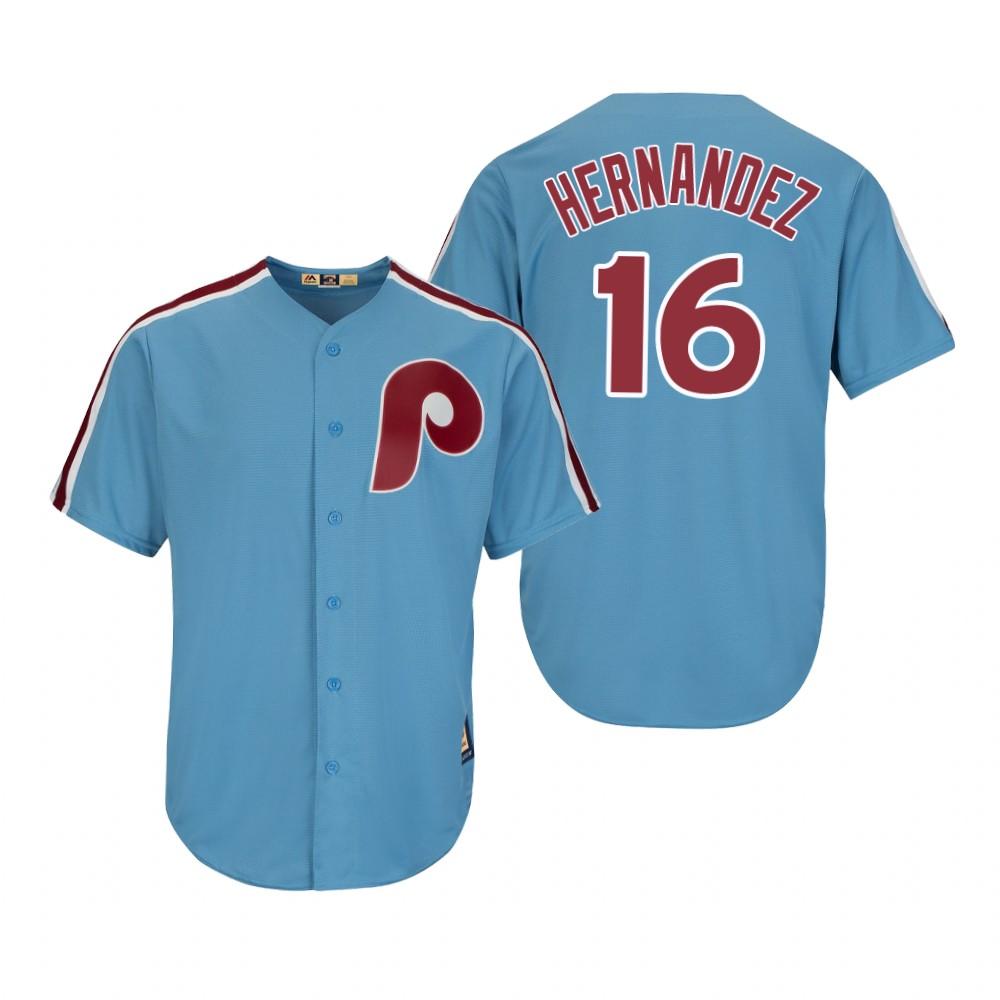 Philadelphia Phillies Cesar Hernandez Blue Throwback Jersey
