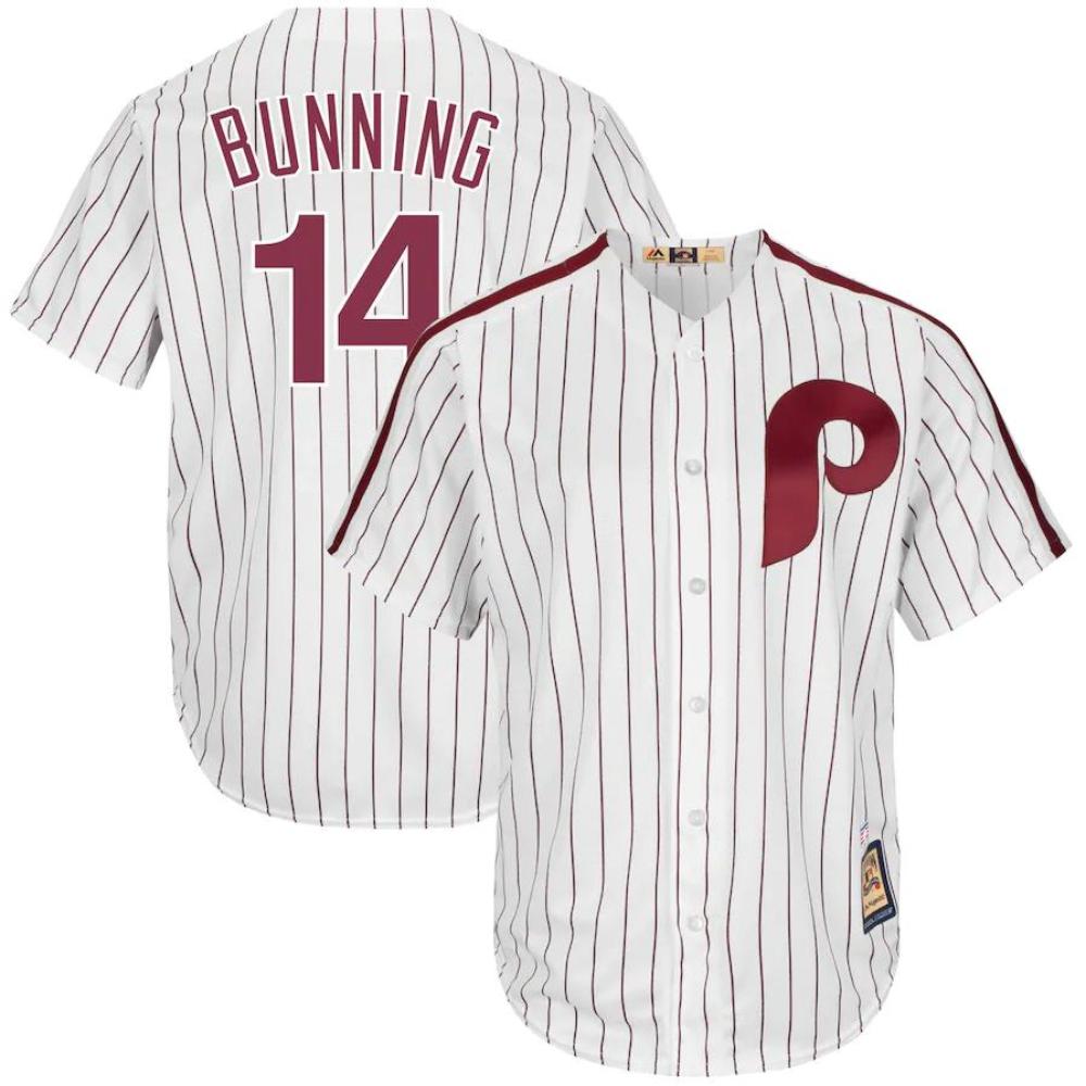 Philadelphia Phillies Jim Bunning White Throwback Jersey