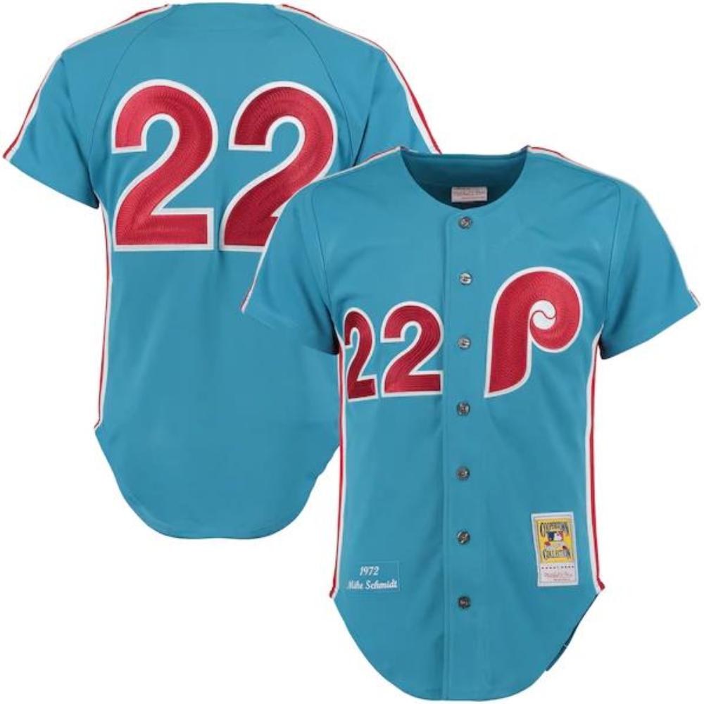Philadelphia Phillies Mike Schmidt Blue 1972 Throwback Jersey