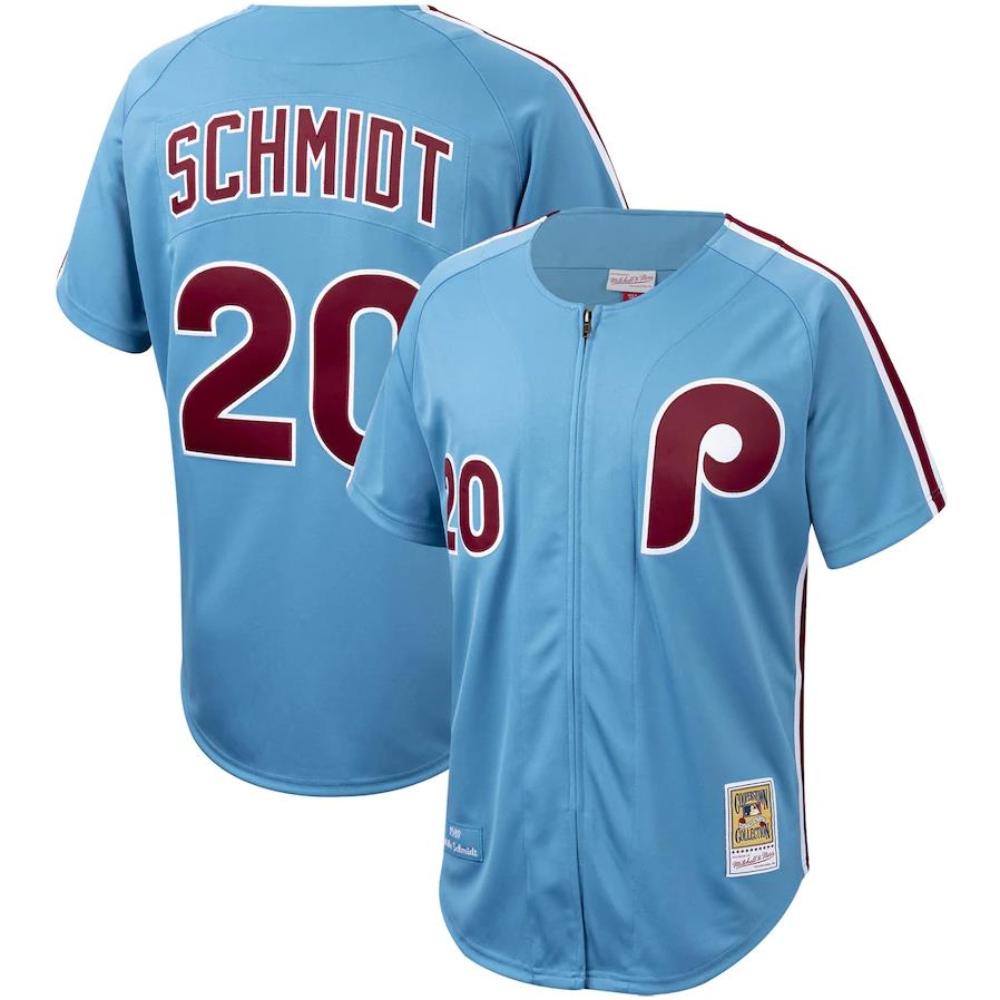 Philadelphia Phillies Mike Schmidt Blue 1978 Throwback Jersey
