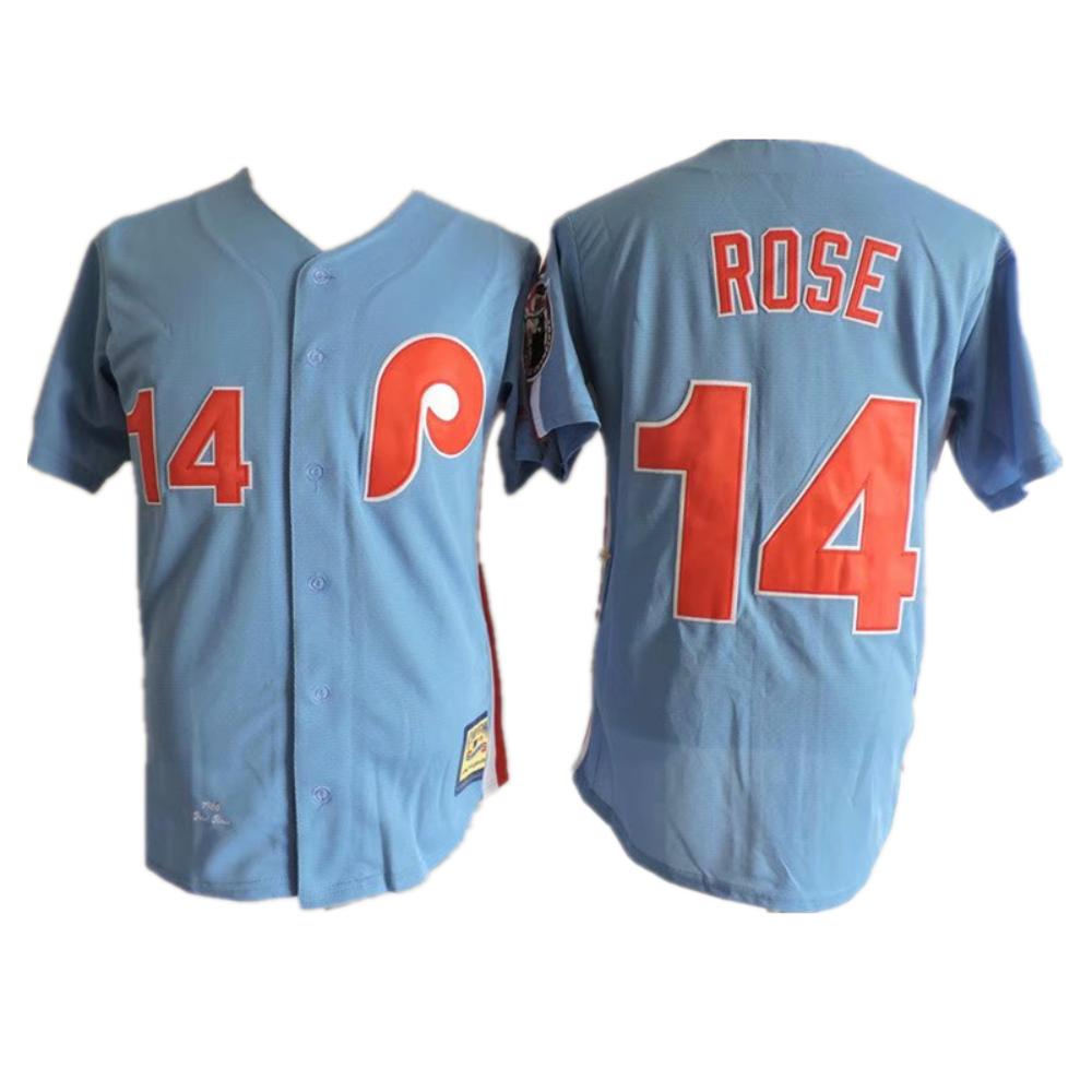 Philadelphia Phillies Pete Rose Blue Throwback Jersey