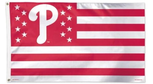 Philadelphia Phillies Star US Flag 3X5Ft Banner USA Polyester with Brass Grommets