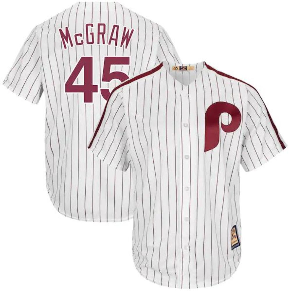 Philadelphia Phillies Tug McGraw White Throwback Jersey
