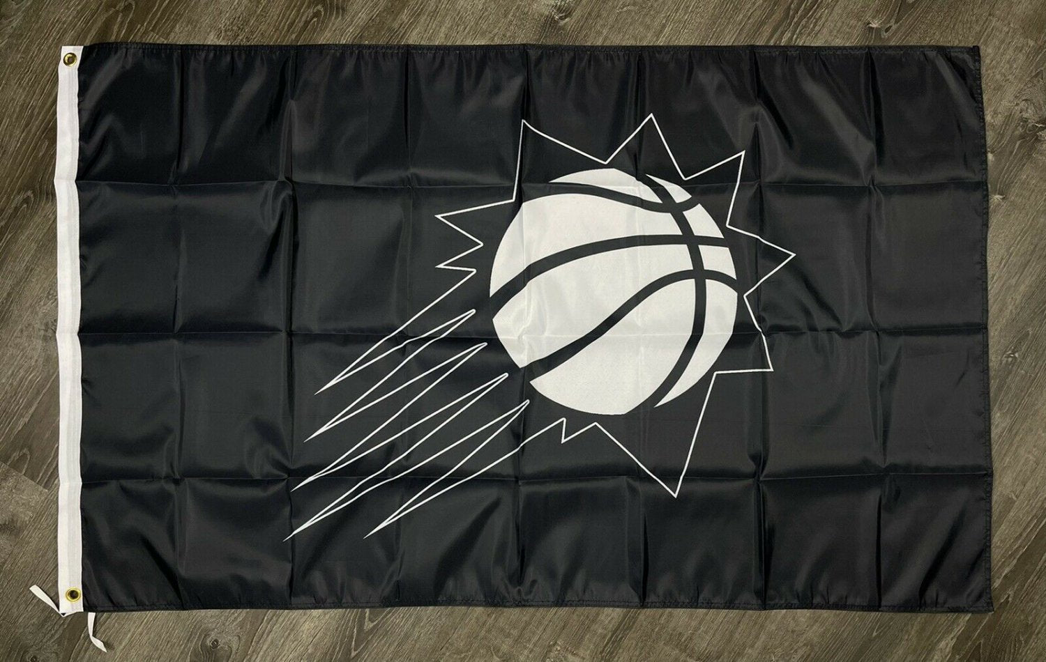 Phoenix Suns Logo Flag 3x5 ft Sports Black Banner Man-Cave Garage