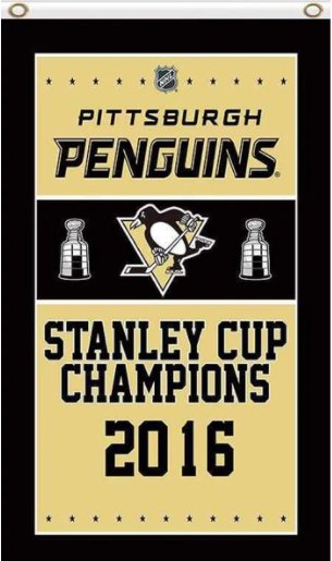 Pittsburgh Penguins Champions US Flag 3X5Ft Polyester Digital Print Banner USA