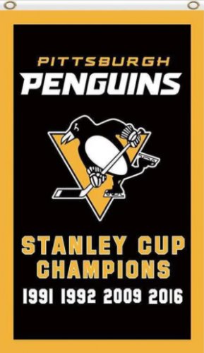 Pittsburgh Penguins Champions Vertical US Flag 3X5Ft Polyester Digital Print Banner USA
