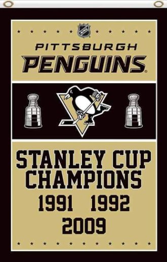 Pittsburgh Penguins Champions Vertical US Sport Flag 3X5Ft Polyester Digital Print Banner USA