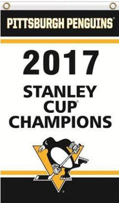 Pittsburgh Penguins Team US White Flag 3X5Ft Polyester Digital Print Banner USA