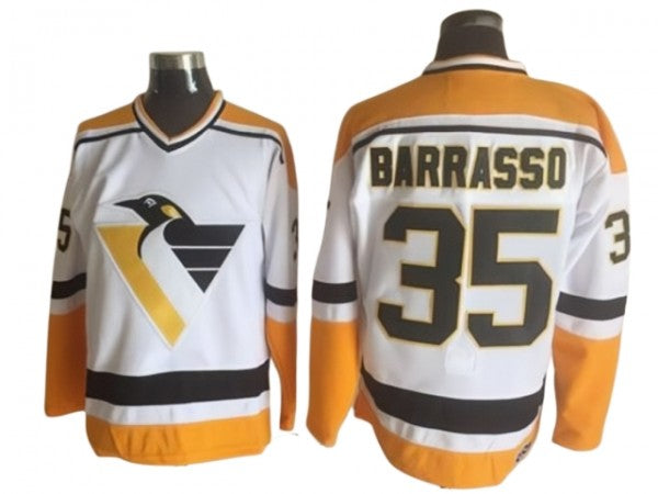 Pittsburgh Penguins #35 Tom Barrasso 1996 Vintage CCM Jersey - White