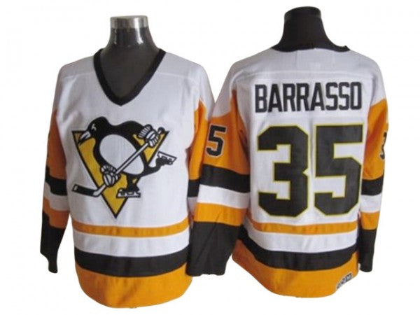 Pittsburgh Penguins #35 Tom Barrasso Vintage CCM Jersey - White