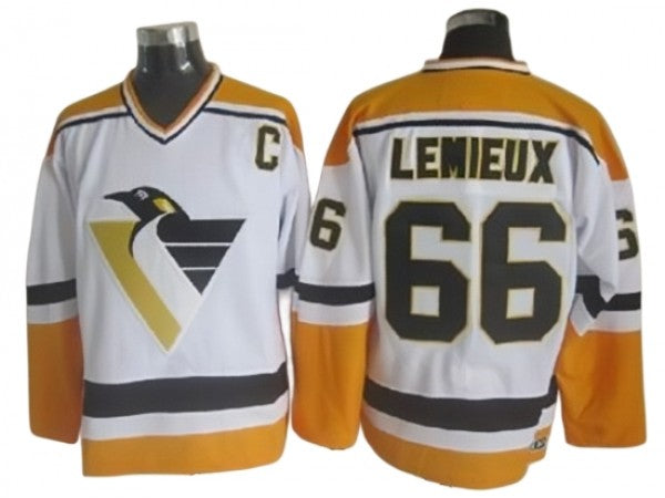 Pittsburgh Penguins #66 Mario Lemieux 1996 Vintage CCM Jersey - White