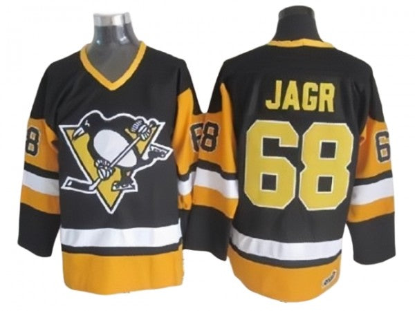 Pittsburgh Penguins #68 Jaromir Jagr Vintage CCM Jersey - Black