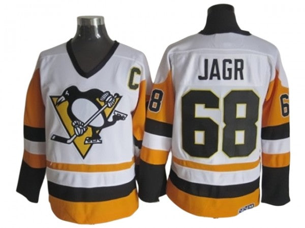 Pittsburgh Penguins #68 Jaromir Jagr Vintage CCM Jersey -White