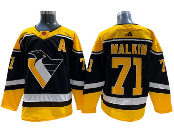 Pittsburgh Penguins #71 Evgeni Malkin Black 2022&23 Reverse Retro Jersey