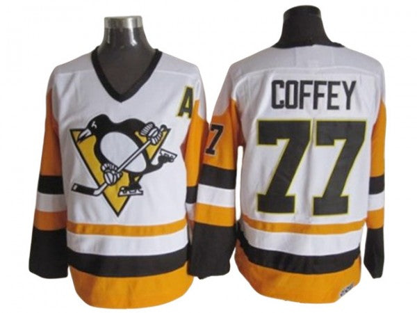 Pittsburgh Penguins #77 Paul Coffey Vintage CCM Jersey - White