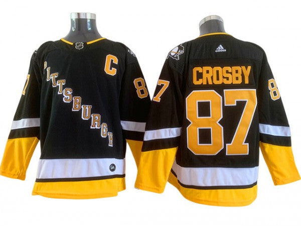 Pittsburgh Penguins #87 Sidney Crosby Black 2021&22 Alternate Jersey