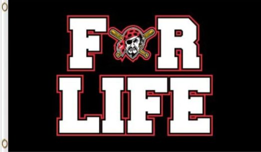 Pittsburgh Pirates For Life Flag 3X5Ft Banner USA Polyester with Brass Grommets