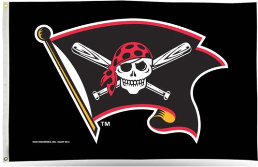 Pittsburgh Pirates Jolly Roger US Flag 3X5Ft Banner USA Polyester with Brass Grommets