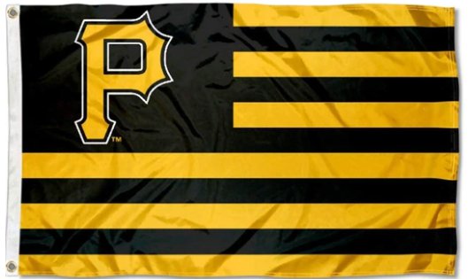 Pittsburgh Pirates Nation US Flag 3X5Ft Banner USA Polyester with Brass Grommets
