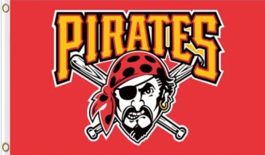 Pittsburgh Pirates Red Flag 3X5Ft Banner USA Polyester with Brass Grommets