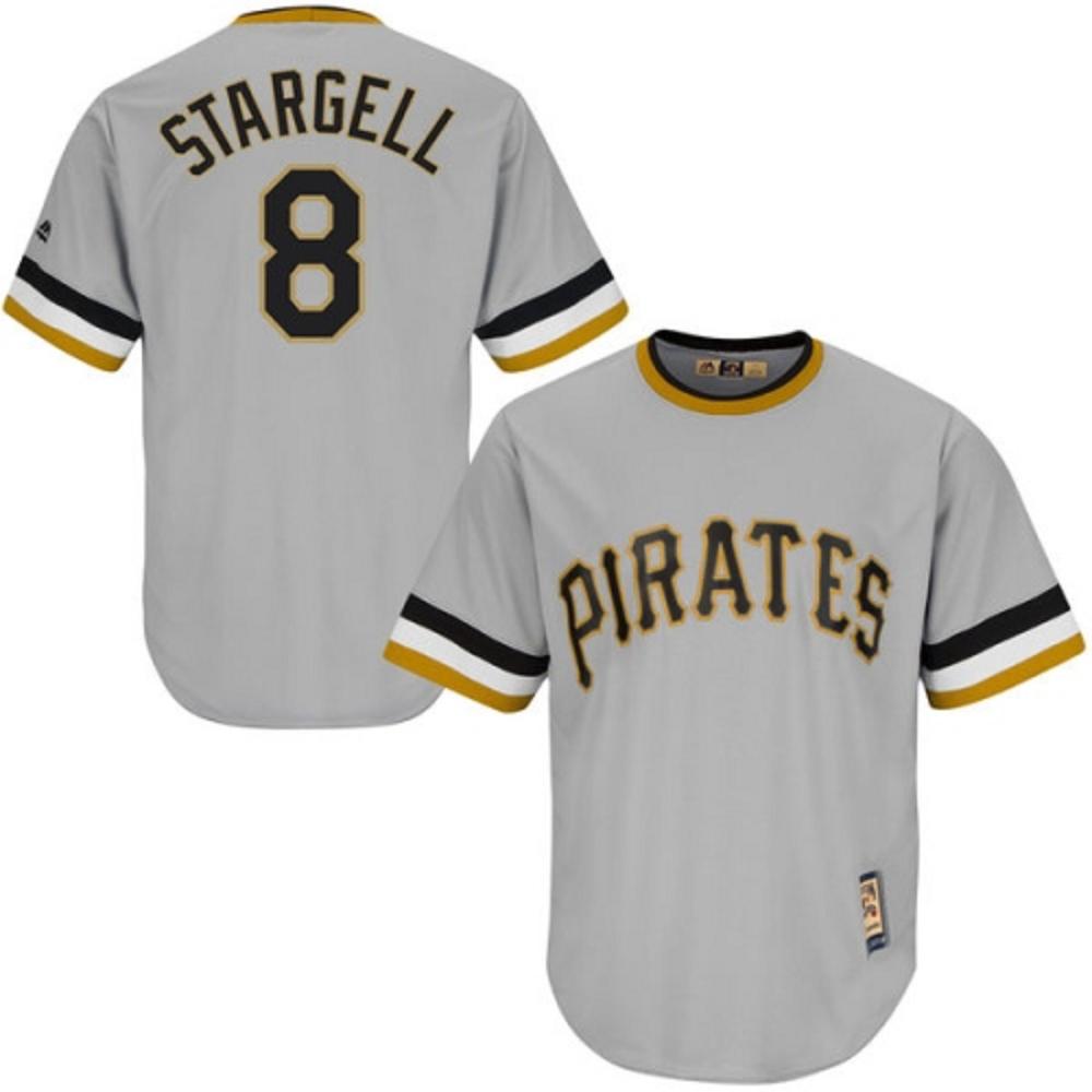 Pittsburgh Pirates Willie Stargell Gray Throwback Pullover Jersey