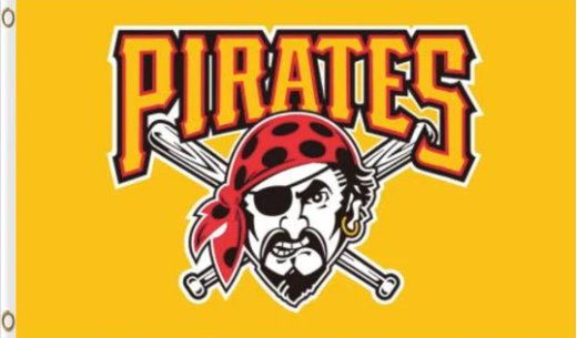 Pittsburgh Pirates Yellow Flag 3X5Ft Banner USA Polyester with Brass Grommets