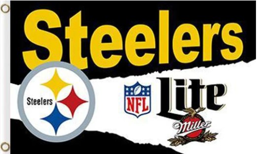 Pittsburgh Steelers Lite Flag 3X5 Ft Polyester Banner USA 90x150cm