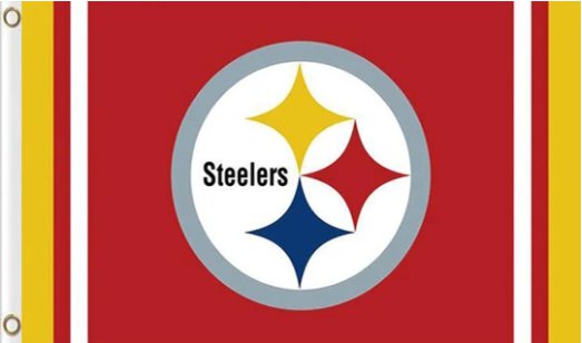 Pittsburgh Steelers Logo Sport Flag 3X5 Ft Polyester Banner USA 90x150cm