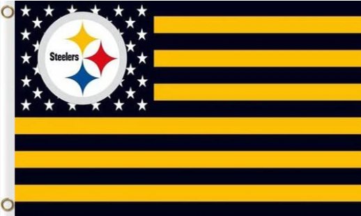 Pittsburgh Steelers Star and Stripes US Flag 3X5 Ft Polyester Banner USA 90x150cm