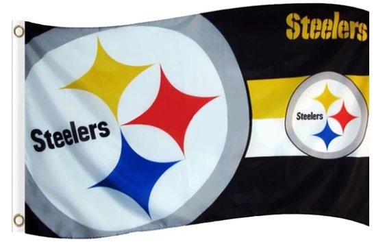 Pittsburgh Steelers Two Logo Flag 3X5 Ft Polyester Banner USA 90x150cm