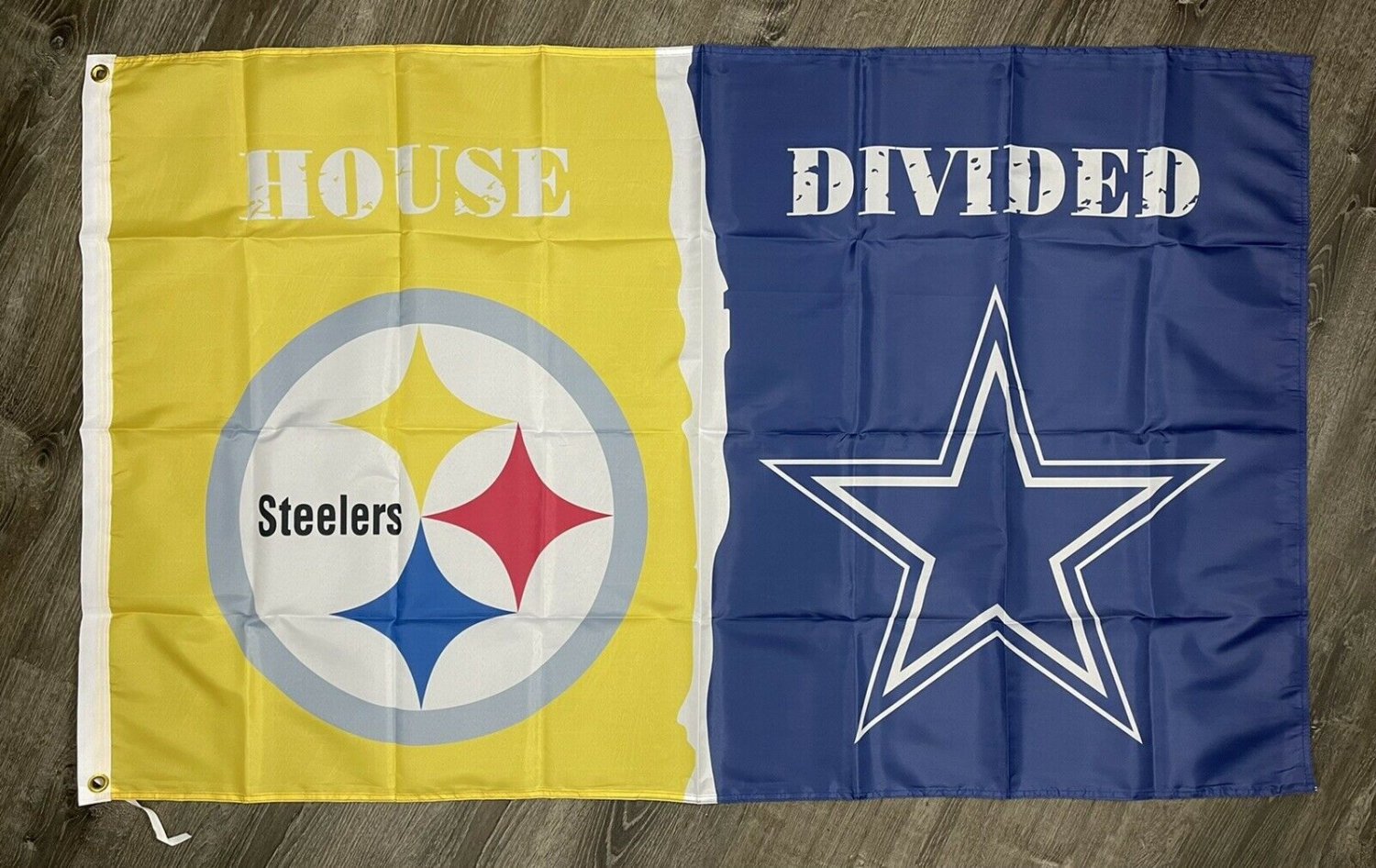 Pittsburgh Steelers vs Dallas Cowboys House Divided Flag 3x5  Banner New