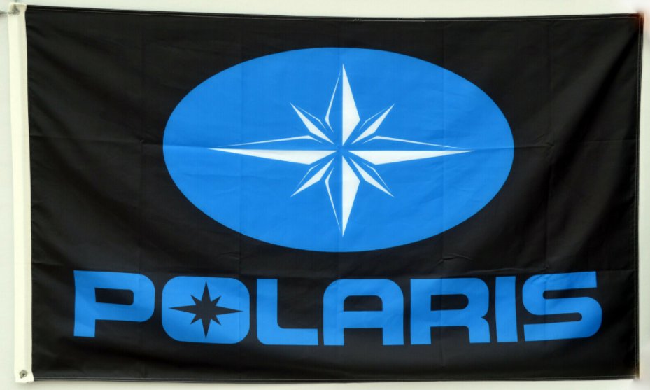 Polaris Flag ATV Off Road Jet Ski Black 3X5 Ft Polyester Banner USA 90x150cm