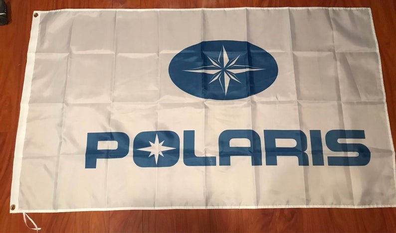 Polaris Flag White ATV Off Road Jet Ski Black 3X5 Ft Polyester Banner USA 90x150cm