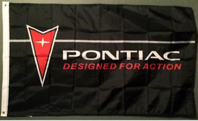 Pontiac Flag Black 3X5 Ft Polyester Banner USA 90x150cm