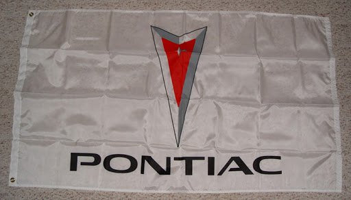 Pontiac White Flag 3X5 Ft Polyester Banner USA 90x150cm