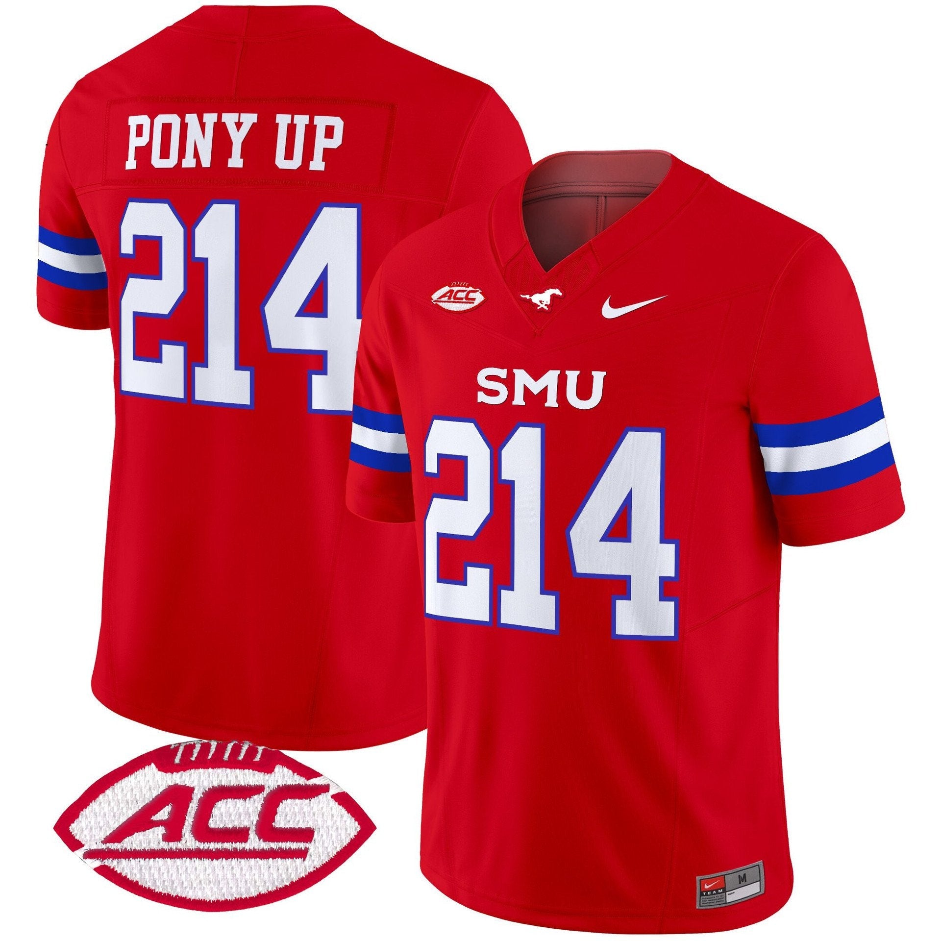 RJ Maryland Jersey #82 SMU Mustangs 2025 Vapor Limited Stitched Blue Alter