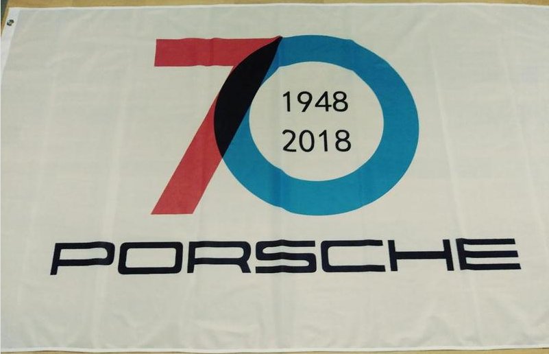 Porsche 70th Anniversary Flag 3X5 Ft Polyester Banner USA 90x150cm