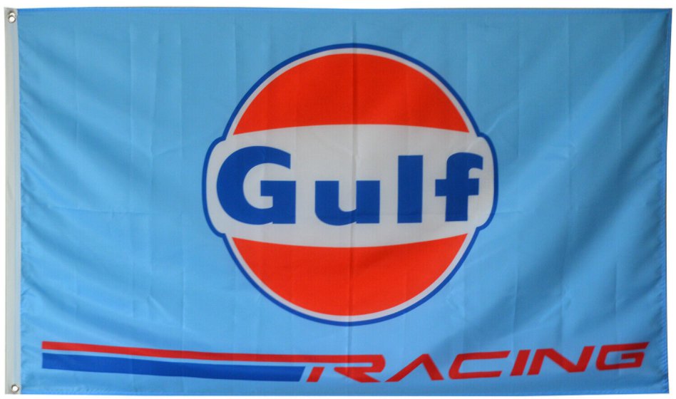 Porsche Flag GULF Racing 3X5 Ft Polyester Banner USA 90x150cm