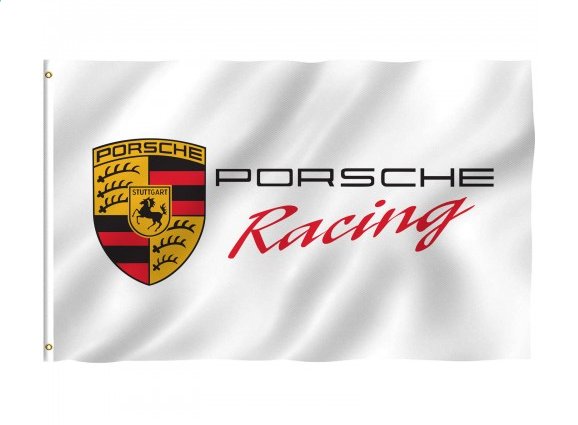 Porsche Flag White Racing 3X5 Ft Polyester Banner USA 90x150cm