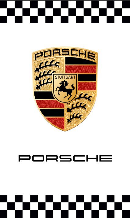 Porsche Flag White Vertical 3X5 Ft Polyester Banner USA 90x150cm