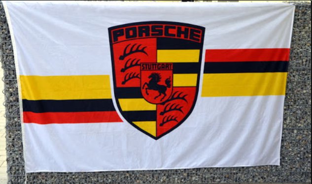 Porsche Flag Yellow 3X5 Ft Polyester Banner USA 90x150cm
