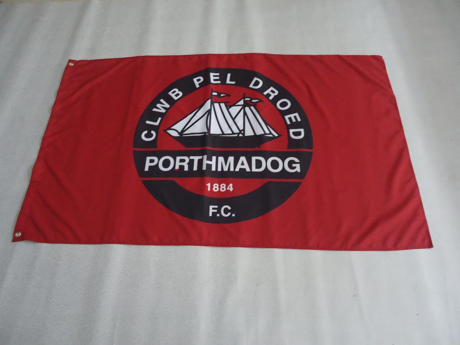 Porthmadog Football Club flag Clwb Pel Droed Porthmadog Flag 3x5ft Banner polyester