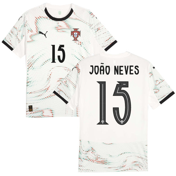 Portugal 2025 Away Joao Neves 15 Jersey