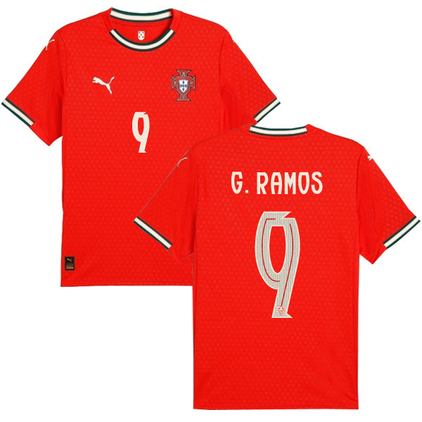 Portugal 2025 Home G. Ramos #9 Jersey